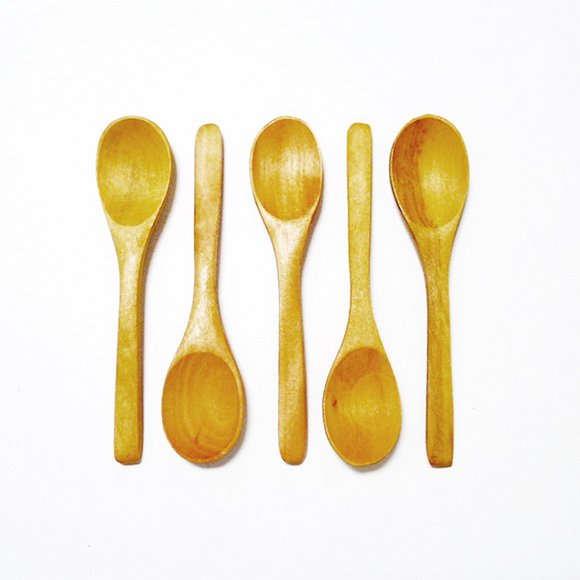 NEW LOT 5 Piece Set HAND CARVED Eco Friendly Bamboo SPOONS Utensils - Picture 1 of 5
